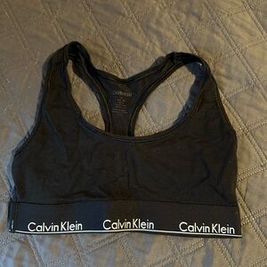 Calvin Klein Black Racerback Sports Bra